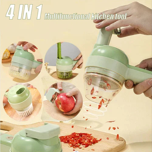 4 in 1 Portable Electric Vegetable Cutter Set